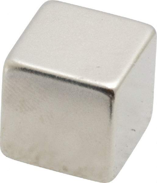 Eclipse - 4.4 Lb Max Holding Capacity Neodymium Rare Earth Block Magnet - 1/2" Long x 1/2" Wide x 1/2" High, 248°F Max Operating Temp - Americas Industrial Supply