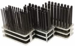 Value Collection - 114 Piece Transfer Punch Set - 3/32 to 17/32" Round Shank - Americas Industrial Supply