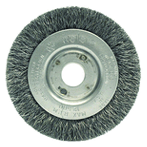 ‎3″ Diameter-3/8″-1/2″ Arbor Hole - Crimped Steel Wire Straight Wheel - Americas Industrial Supply