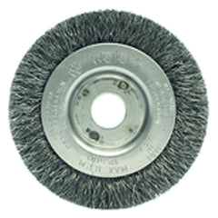 ‎3″ Diameter-3/8″-1/2″ Arbor Hole - Crimped Steel Wire Straight Wheel - Americas Industrial Supply