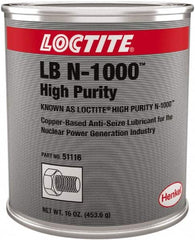 Loctite - 1 Lb Can High Purity Anti-Seize Lubricant - Copper, 1,800°F, Copper - Americas Industrial Supply