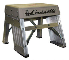 Louisville - 1 Step, 1' High, Type IA Rating, Aluminum Step Stand - 300 Lb Capacity, 15-11/16" Base Width - Americas Industrial Supply