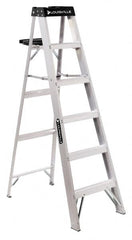 Louisville - 9 Steps, 10' High, Type IA Rating, Aluminum Step Ladder - Americas Industrial Supply
