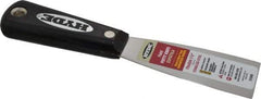 Hyde Tools - 1-1/2" Wide Stainless Steel Putty Knife - Flexible, Nylon Handle, 7-3/4" OAL - Americas Industrial Supply