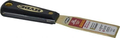 Hyde Tools - 1-5/16" Wide Brass Putty Knife - Stiff, Nylon Handle, 7-3/4" OAL - Americas Industrial Supply