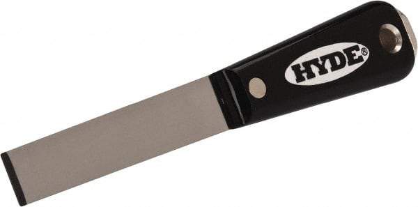 Hyde Tools - 3/4" Wide Chisel Edge Blade High Carbon Steel Chisel Scraper - Stiff, Hammerhead Nylon Handle, 8.3" OAL - Americas Industrial Supply