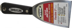 Hyde Tools - 3" Wide Steel Putty Knife - Flexible, Nylon Handle - Americas Industrial Supply