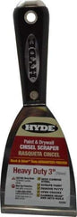 Hyde Tools - 3" Wide Carbon Steel Putty Knife - Stiff, Nylon/Hammerhead Handle - Americas Industrial Supply