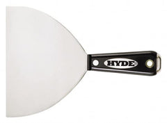 Hyde Tools - 4" Wide Stainless Steel Taping Knife - Flexible, Nylon Handle, 8-1/8" OAL - Americas Industrial Supply