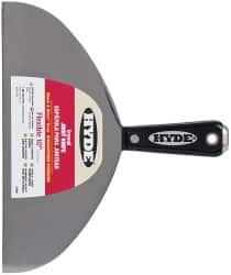 Hyde Tools - 10" Wide Carbon Steel Taping Knife - Flexible, Hammerhead Nylon Handle, 8-3/8" OAL - Americas Industrial Supply