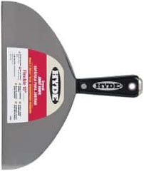 Hyde Tools - 10" Wide Carbon Steel Taping Knife - Flexible, Hammerhead Nylon Handle, 8-3/8" OAL - Americas Industrial Supply