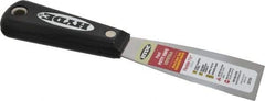 Hyde Tools - 1-1/2" Wide Steel Putty Knife - Flexible, Nylon Handle, 7-3/4" OAL - Americas Industrial Supply