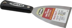 Hyde Tools - 4" Wide Carbon Steel Taping Knife - Stiff, Nylon Handle, 8-1/8" OAL - Americas Industrial Supply