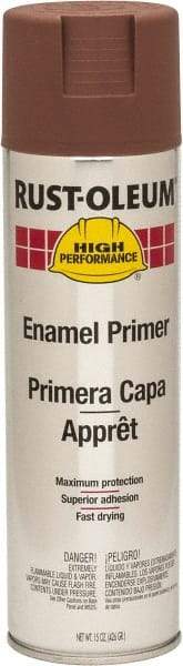 Rust-Oleum - 15 oz Flat Red Enamel Spray Primer - 14 Sq Ft Coverage - Americas Industrial Supply