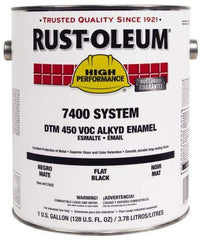 Rust-Oleum - 1 Gal Yellow (New Caterpillar) Gloss Finish Industrial Enamel Paint - Interior/Exterior, Direct to Metal, <450 gL VOC Compliance - Americas Industrial Supply