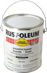 Rust-Oleum - 1 Gal Tile Red Gloss Finish Industrial Enamel Paint - Interior/Exterior, Direct to Metal, <450 gL VOC Compliance - Americas Industrial Supply