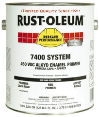 Rust-Oleum - 1 Gal Red Damp-Proof Primer - 230 to 435 Sq Ft/Gal, <450 gL Content, Direct to Metal, Quick Drying - Americas Industrial Supply