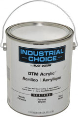 Rust-Oleum - 1 Gal Forest Green Semi Gloss Finish Alkyd Enamel Paint - Interior/Exterior, Direct to Metal, <250 gL VOC Compliance - Americas Industrial Supply