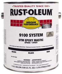 Rust-Oleum - 1 Gal Gloss Aluminum Epoxy Mastic - 100 to 225 Sq Ft/Gal Coverage, <340 g/L VOC Content, Direct to Metal - Americas Industrial Supply