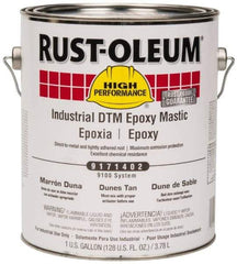 Rust-Oleum - 1 Gal Gloss Dunes Tan Epoxy Mastic - 100 to 225 Sq Ft/Gal Coverage, <340 g/L VOC Content, Direct to Metal - Americas Industrial Supply