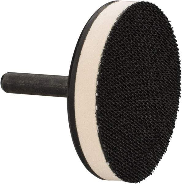 AutoQuip - 2" Diam Hook & Loop Disc Backing Pad - 1/4" Shank Diam, Medium Density, 22,000 RPM - Americas Industrial Supply