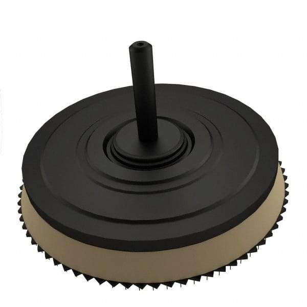 AutoQuip - 3" Diam Hook & Loop Disc Backing Pad - 1/4" Shank Diam, Medium Density, 18,000 RPM - Americas Industrial Supply