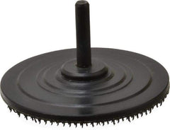 AutoQuip - 3" Diam Hook & Loop Disc Backing Pad - 1/4" Shank Diam, Firm Density, 18,000 RPM - Americas Industrial Supply