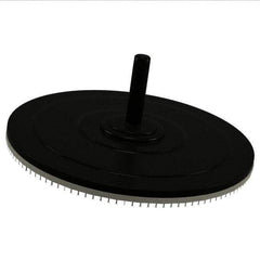 AutoQuip - 4" Diam Hook & Loop Disc Backing Pad - 1/4" Shank Diam, Firm Density, 14,000 RPM - Americas Industrial Supply