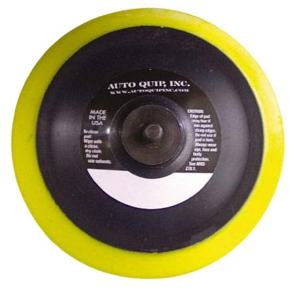 AutoQuip - 6" Diam Hook & Loop Disc Backing Pad - Medium Density, 10,000 RPM - Americas Industrial Supply