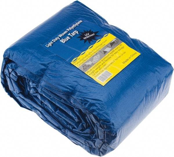 Value Collection - 60' Long x 40' Wide Polyethylene Tarp & Dust Cover - Blue - Americas Industrial Supply