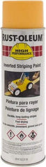 Rust-Oleum - 18 fl oz Yellow Striping Paint - 275' to 300' Coverage at 3" Wide, Solvent-Based Formula - Americas Industrial Supply