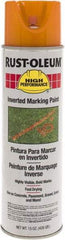 Rust-Oleum - 15 fl oz Orange Marking Paint - 300' to 350' Coverage at 1-1/2" Wide, Solvent-Based Formula - Americas Industrial Supply