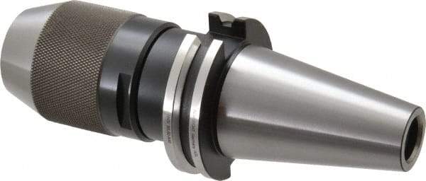 Albrecht - CAT40, 1/32 to 1/2" Capacity, Steel Integral Shank Drill Chuck - Keyless, Taper Shank, 2" Sleeve Diam, 3-15/16" Open Length - Exact Industrial Supply