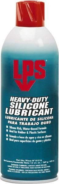 LPS - 16 oz Aerosol Dry Film/Silicone Penetrant/Lubricant - White, -40°F to 392°F, Food Grade - Americas Industrial Supply