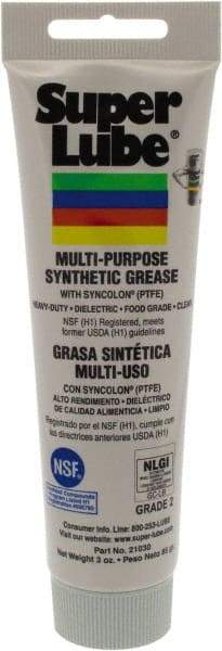 Synco Chemical - 3 oz Tube Synthetic General Purpose Grease - Translucent White, Food Grade, 450°F Max Temp, NLGIG 2, - Americas Industrial Supply