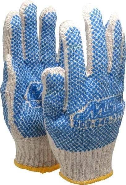 PRO-SAFE - Size S (7) PVC Coated Cotton Blend Work Gloves - For General Purpose, Fully Coated, Knit Wrist Cuff, Blue, Paired - Americas Industrial Supply