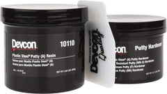 Devcon - 1 Lb Pail Two Part Epoxy - 45 min Working Time, Series Plastic Steel - Americas Industrial Supply