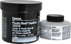 Devcon - 1 Lb Pail Two Part Epoxy - 45 min Working Time, Series Plastic Steel - Americas Industrial Supply