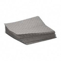 Brady SPC Sorbents - 26 Gal Capacity per Package, Universal Pad - 19" Long x 15" Wide, Gray, Polypropylene - Americas Industrial Supply