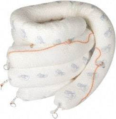 Brady SPC Sorbents - 71 Gal, 10' Long, 8" Diam, Boom - Oil Only, White - Americas Industrial Supply