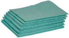 Brady SPC Sorbents - 24 Gal Capacity per Package, Chemical/Hazmat Pad - 19" Long x 15" Wide, Green, Polypropylene - Americas Industrial Supply