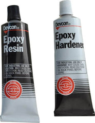 Devcon - 6.5 oz Tube Two Part Epoxy - 60 min Working Time, 2,500 psi Shear Strength - Americas Industrial Supply