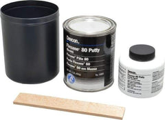 Devcon - 1 Lb Kit Black Urethane Putty - 120°F (Wet), 180°F (Dry) Max Operating Temp, 15 min Tack Free Dry Time - Americas Industrial Supply