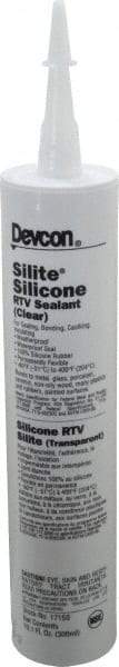 Devcon - 10.3 oz Cartridge Clear RTV Silicone Joint Sealant - -60 to 248°F Operating Temp - Americas Industrial Supply