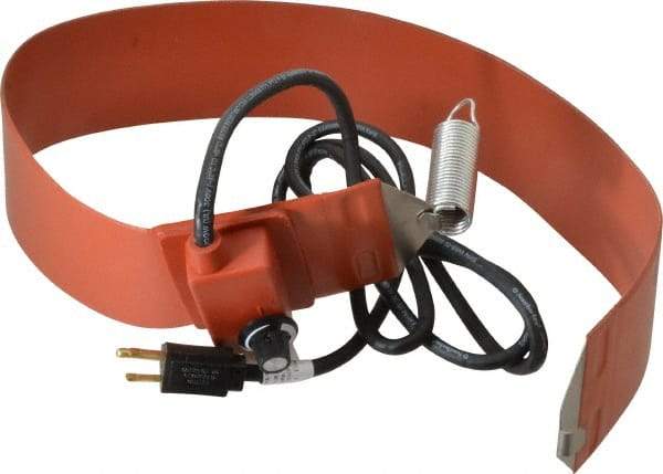 Value Collection - 3" Wide, 15 Gallon Wrap-Around Drum Heater with Thermostat - 120 Volt, 70°F to 425°F Thermostat Rating - Americas Industrial Supply