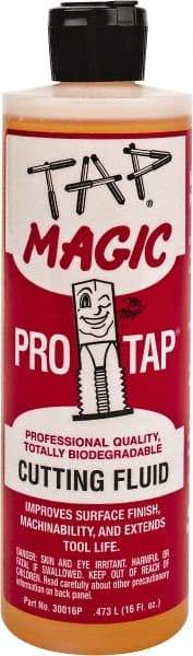 Tap Magic - Tap Magic ProTap, 1 Pt Bottle Cutting & Tapping Fluid - Semisynthetic, For Boring, Broaching, Drilling, Engraving, Facing, Milling, Reaming, Sawing, Threading, Turning - Americas Industrial Supply