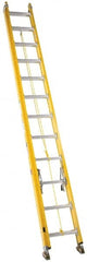 Made in USA - 32' High, Type IA Rating, Fiberglass Extension Ladder - Americas Industrial Supply