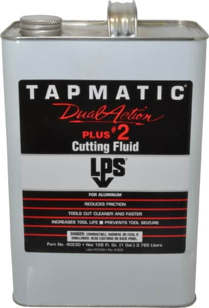 LPS - Tapmatic Plus #2, 1 Gal Bottle Cutting & Tapping Fluid - Synthetic, For Boring, Broaching, Drawing, Drilling, Engraving, Facing, Finishing, Grinding, Milling, Reaming, Sawing, Stamping, Tapping, Threading, Turning - Americas Industrial Supply