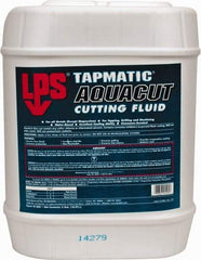 LPS - Tapmatic AquaCut, 5 Gal Pail Cutting & Tapping Fluid - Water Soluble, For Boring, Broaching, Drawing, Drilling, Engraving, Facing, Finishing, Grinding, Milling, Reaming, Sawing, Stamping, Tapping, Threading, Turning - Americas Industrial Supply