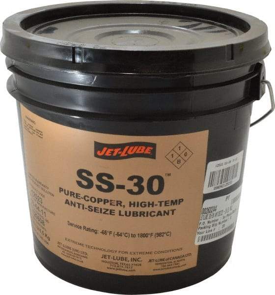 Jet-Lube - 10 Lb Pail High Temperature Anti-Seize Lubricant - Copper, -65 to 1,800°F, Copper Colored, Water Resistant - Americas Industrial Supply